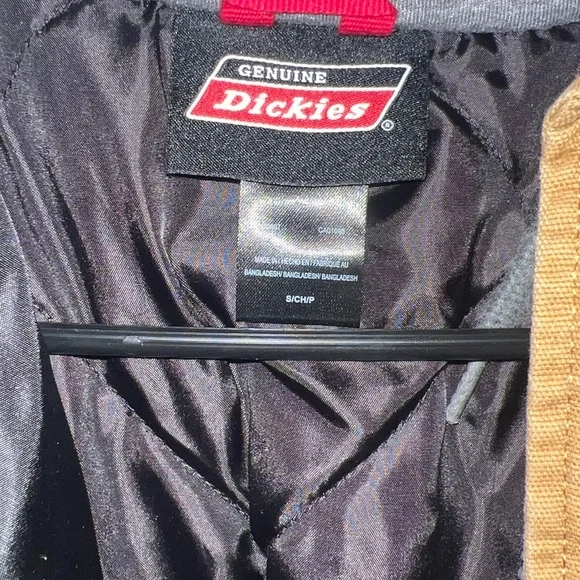 Dickies Tan Military Field Jacket size small note small defect on snaps - Picture 7 of 8